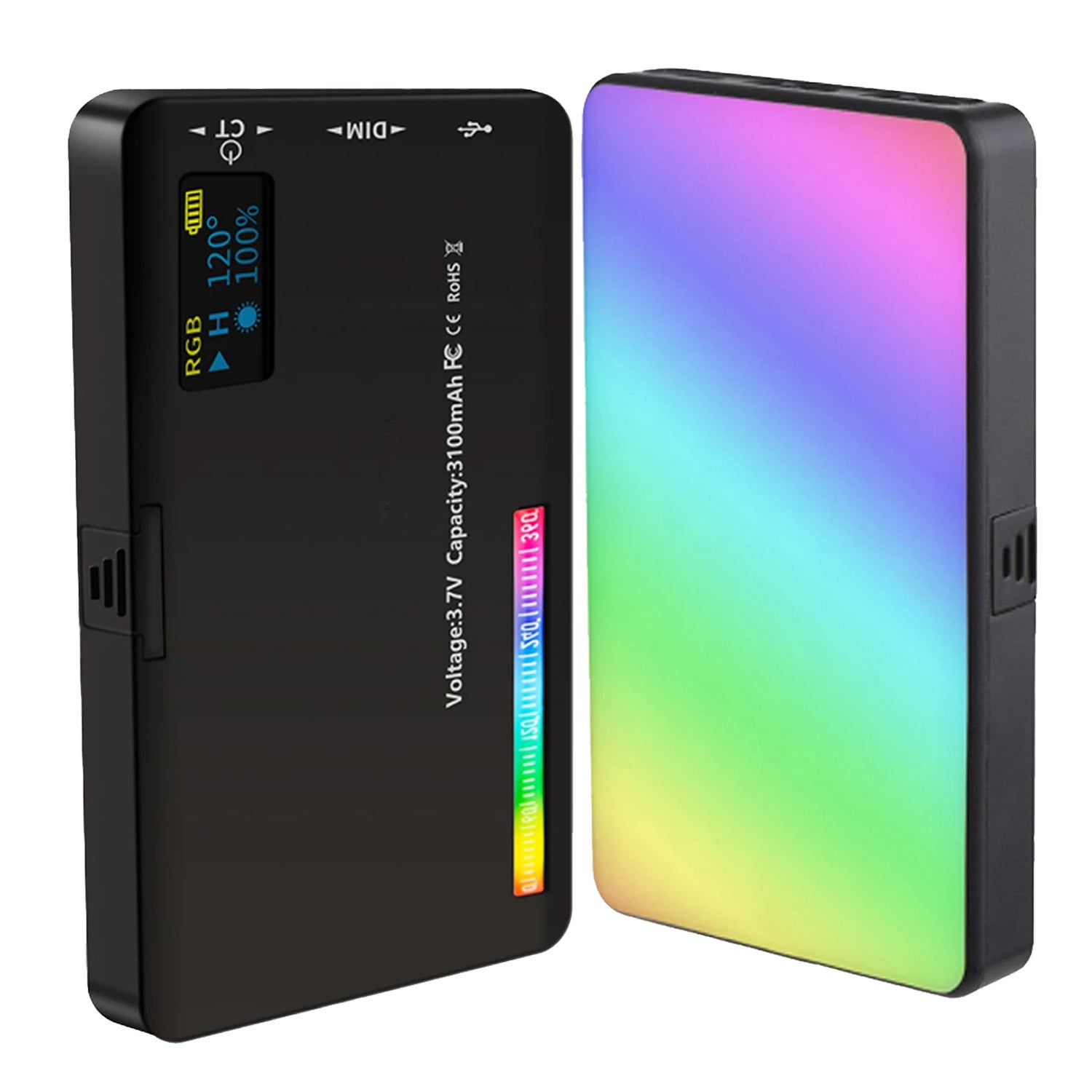 Luz LED RGB - Painel Ajustável, 2500K-9000K, 3100mAh Luz LED RGB - Painel Ajustável, 2500K-9000K, 3100mAh